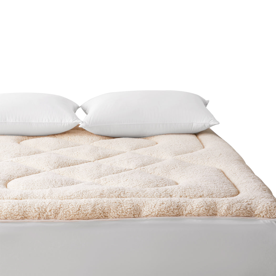DreamZ Mattress Topper 100% Wool Underlay Single-2065254524943208449