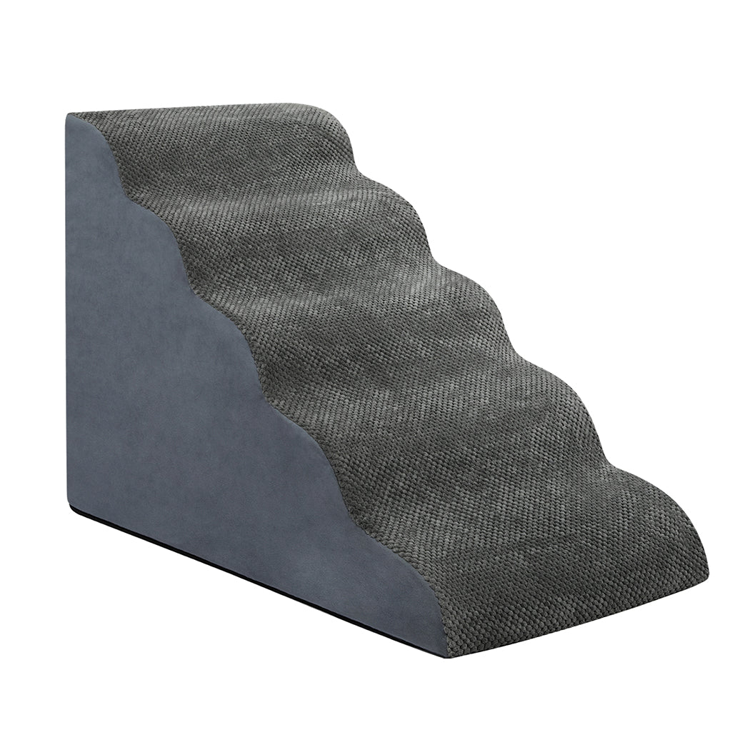 Pawz 5 Steps Pet Stairs Dog Ramp High Density Foam Grey-1919278361910317057