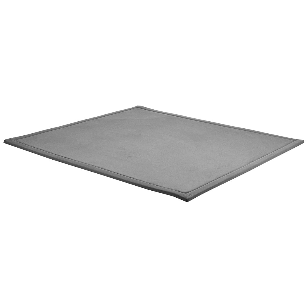 Marlow Coral Velvet Area Rugs Large Mat 180x200cm Grey-2006732690937745409