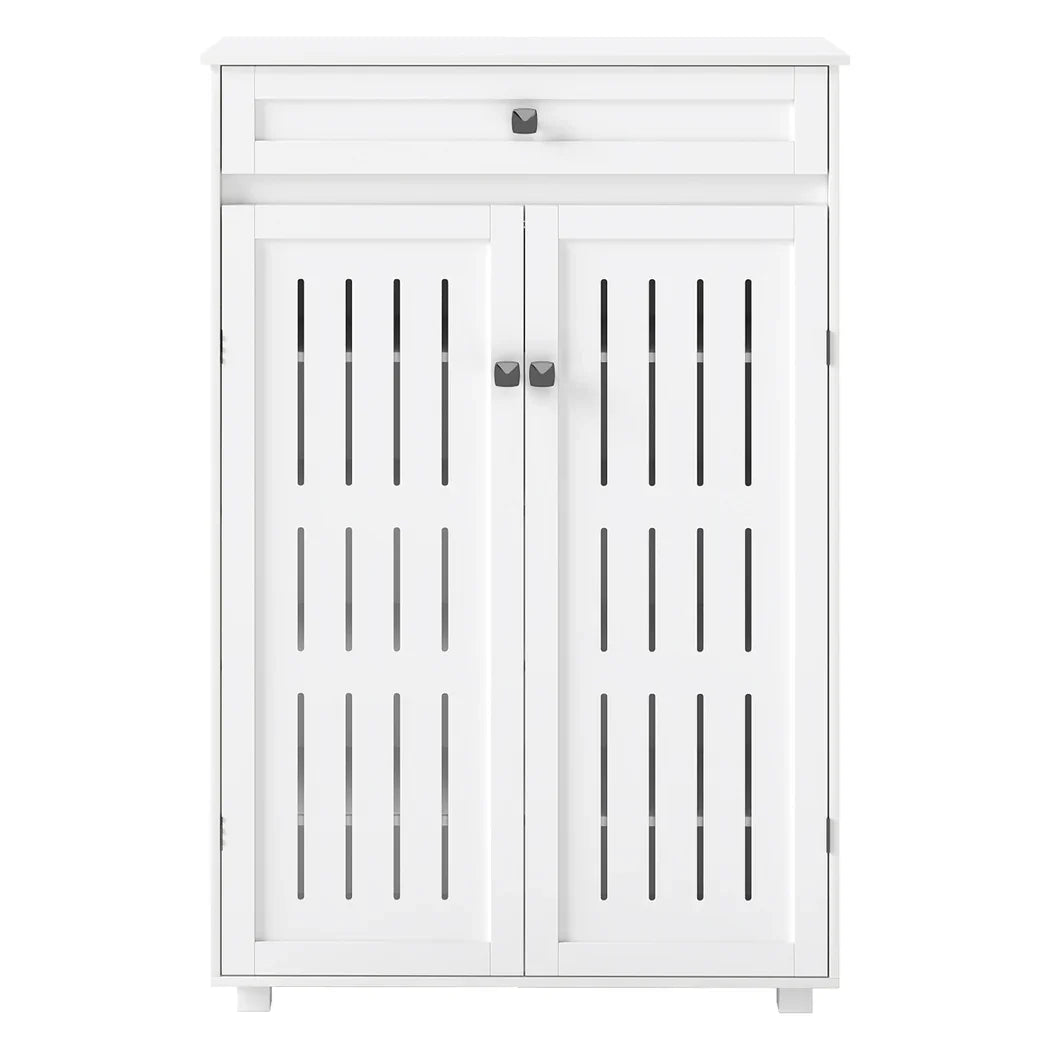 Levede Shoe Cabinet Door Storage Rack Cupboard White-2050056913919545345