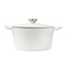 TOQUE 4L Enamel Dutch Oven Pot in White Colour-2018816786526507009