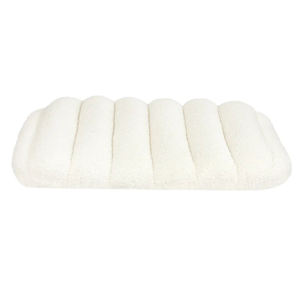 Pawz S Size Orthopedic Dog Bed with Sherpa Plush Removable Cover in White-2018816662094090241