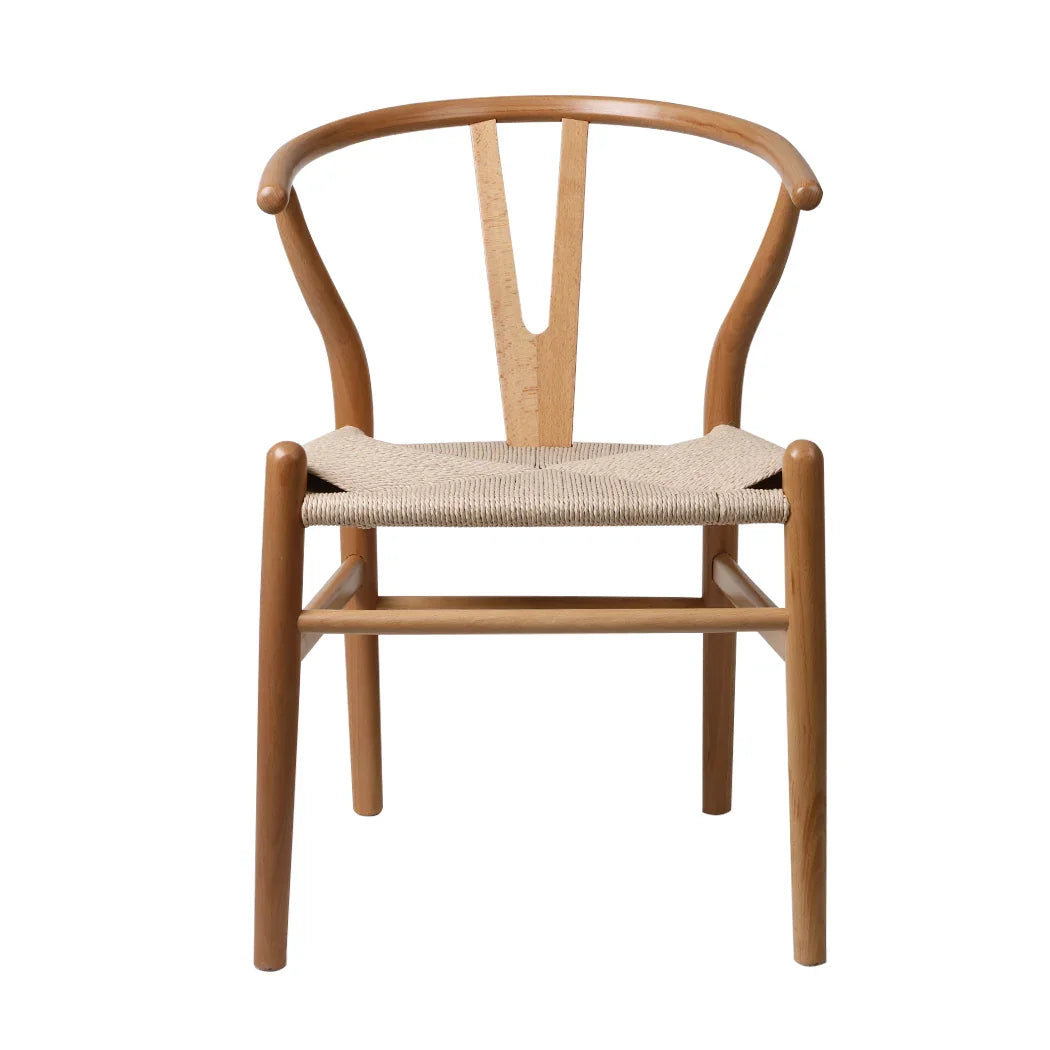 Levede 2x Dining Chairs Wooden Hans Clear-2018816938096070657
