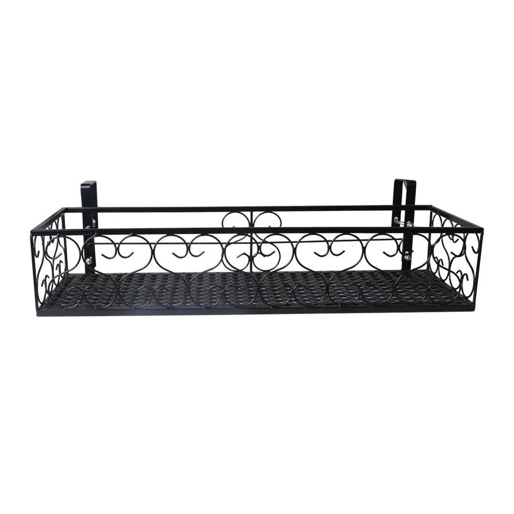 Levede Plant Stand Outdoor Indoor Home Black Rectangle-2018816682574876673