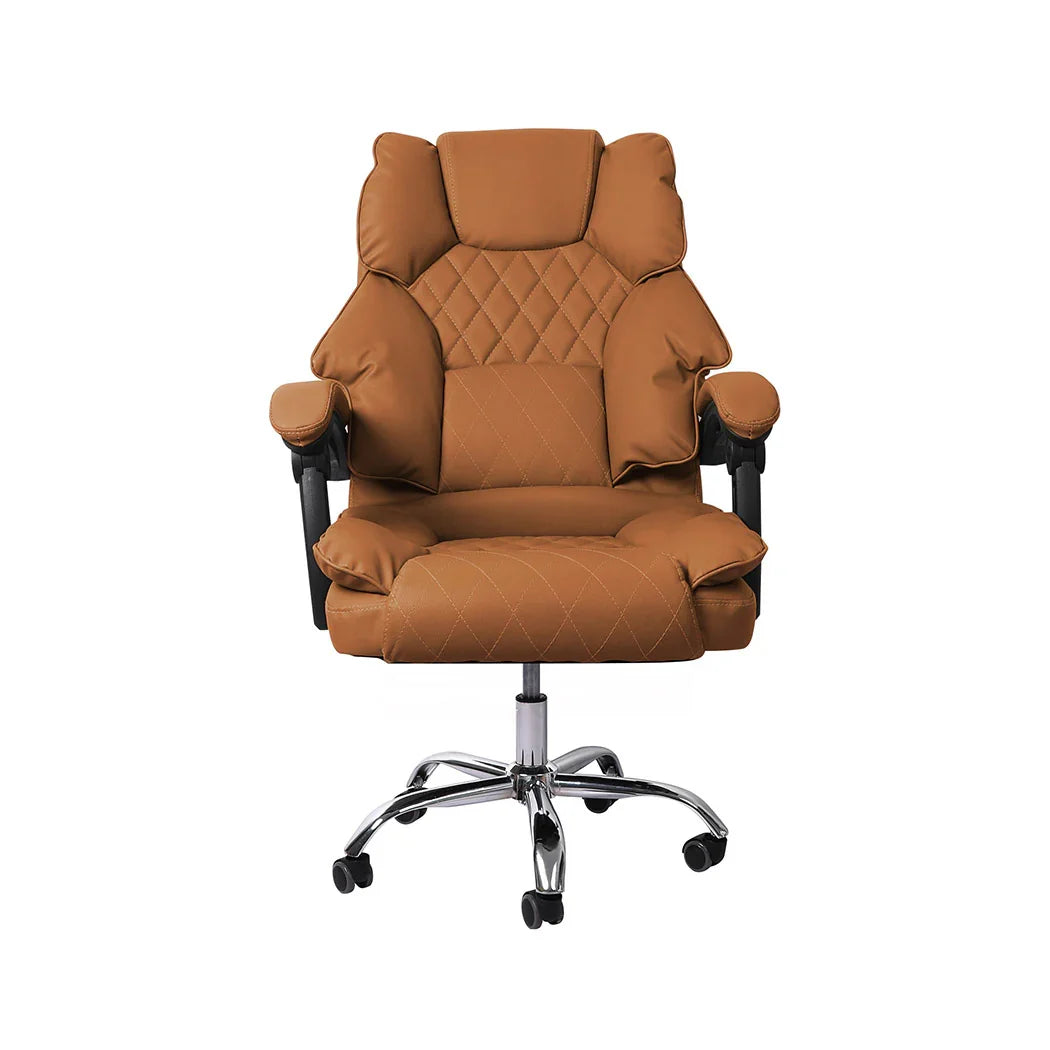 Levede Gaming Chair Office Computer Brown No Footrest-2018816904789102593