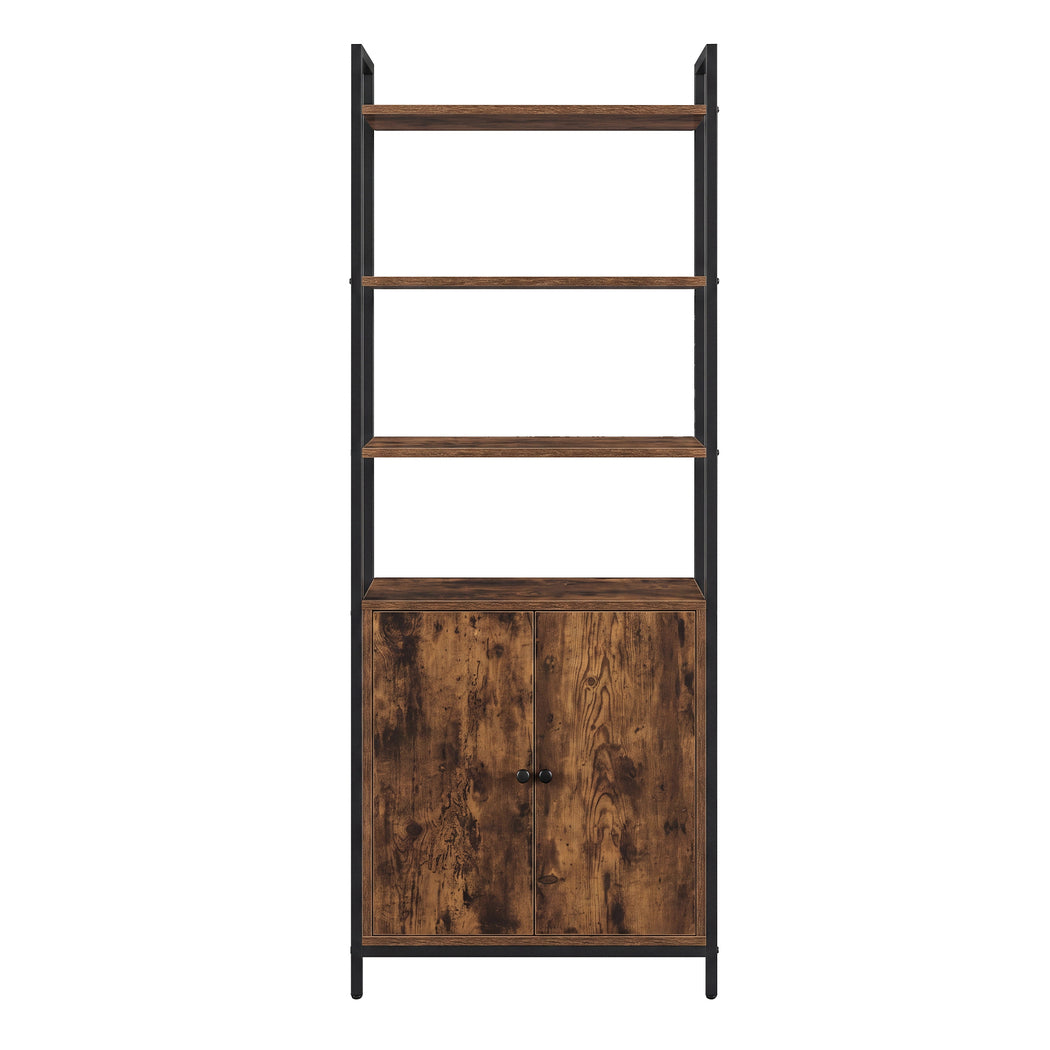 Levede 6 Tier Bookshelf Storage Cabinet Bookcase Display Adjustable Shelves Door-2072893553234808833