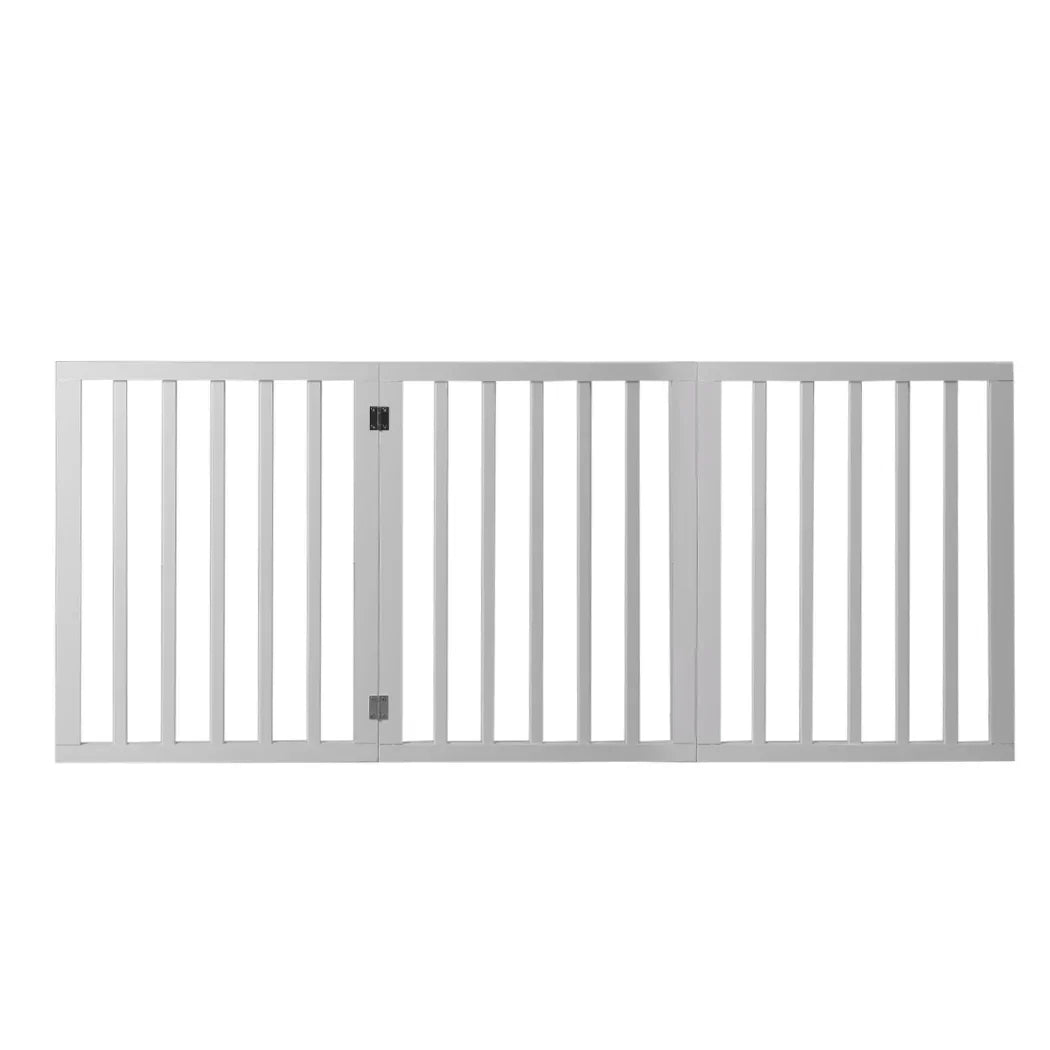 Wooden Pet Gate Dog Fence Retractable White 2000x 3MM-2018816780570595329