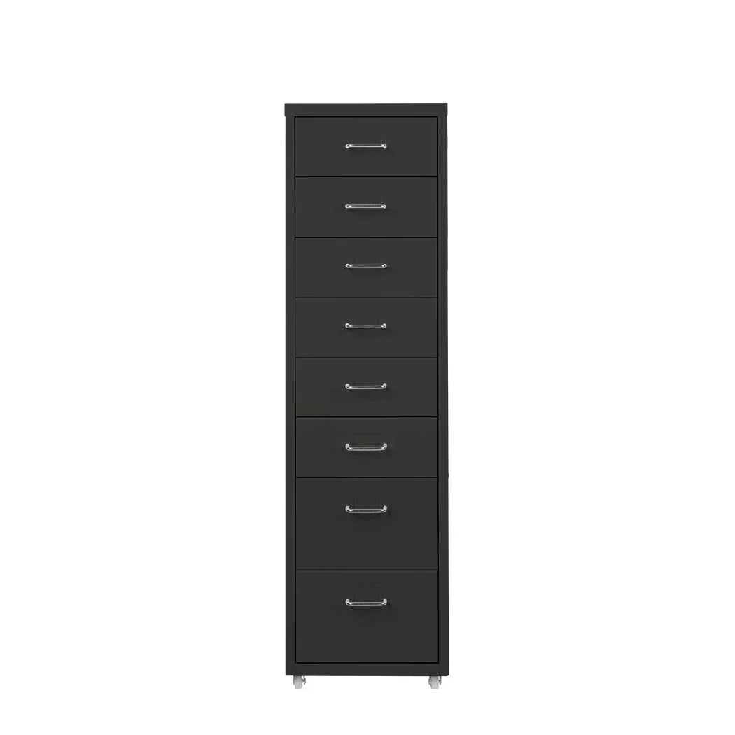 Levede 8 Drawer Office Cabinet Drawers Black-2018816893732917249
