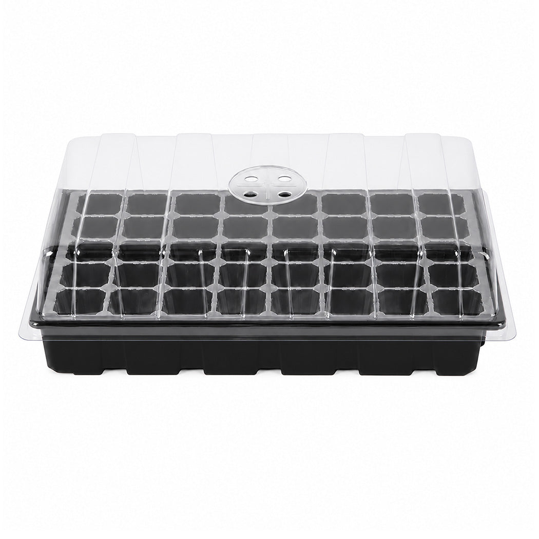 Toque Seedling Tray 5 Pack Starter Kit With Vented Dome For Greenhouse Black-2100034985904967681