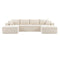Levede Modular Sofa Lounge Set Corduroy U Shaped Sectional Cloud Couch Beige-2050056788379832321