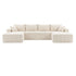 Levede Modular Sofa Lounge Set Corduroy U Shaped Sectional Cloud Couch Beige-2050056788379832321