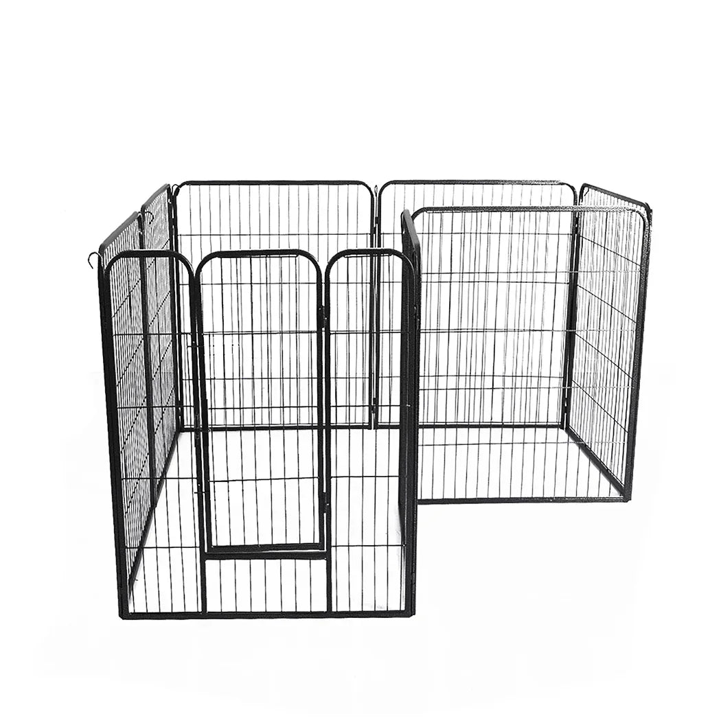 PaWz 8 Panel Pet Dog Playpen Puppy Exercise Black 4kg chicken-2018816916663177217