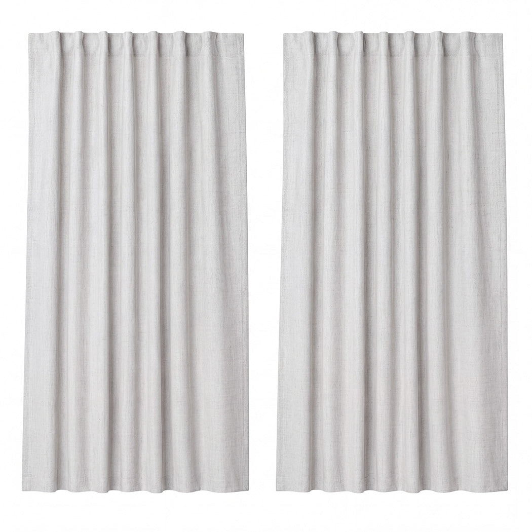 Marlow 2 Panels Blackout Curtains Linen Look Curtain Draperies Window Bedroom-2072893566472032257