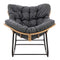 Levede Rocking Chair with Thick Cushion PE Rattan Silent Strip Indoor Patio Grey-2100034939763429377