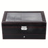 Watch Box 6 Slot Watch Case Jewellry Box PU Leather with Drawer Black-2100034976140627969
