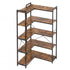 Levede Corner Bookshelf 5 Tier Bookcase L Shape Storage Shelf Display Rack Brown-2072893553419358209