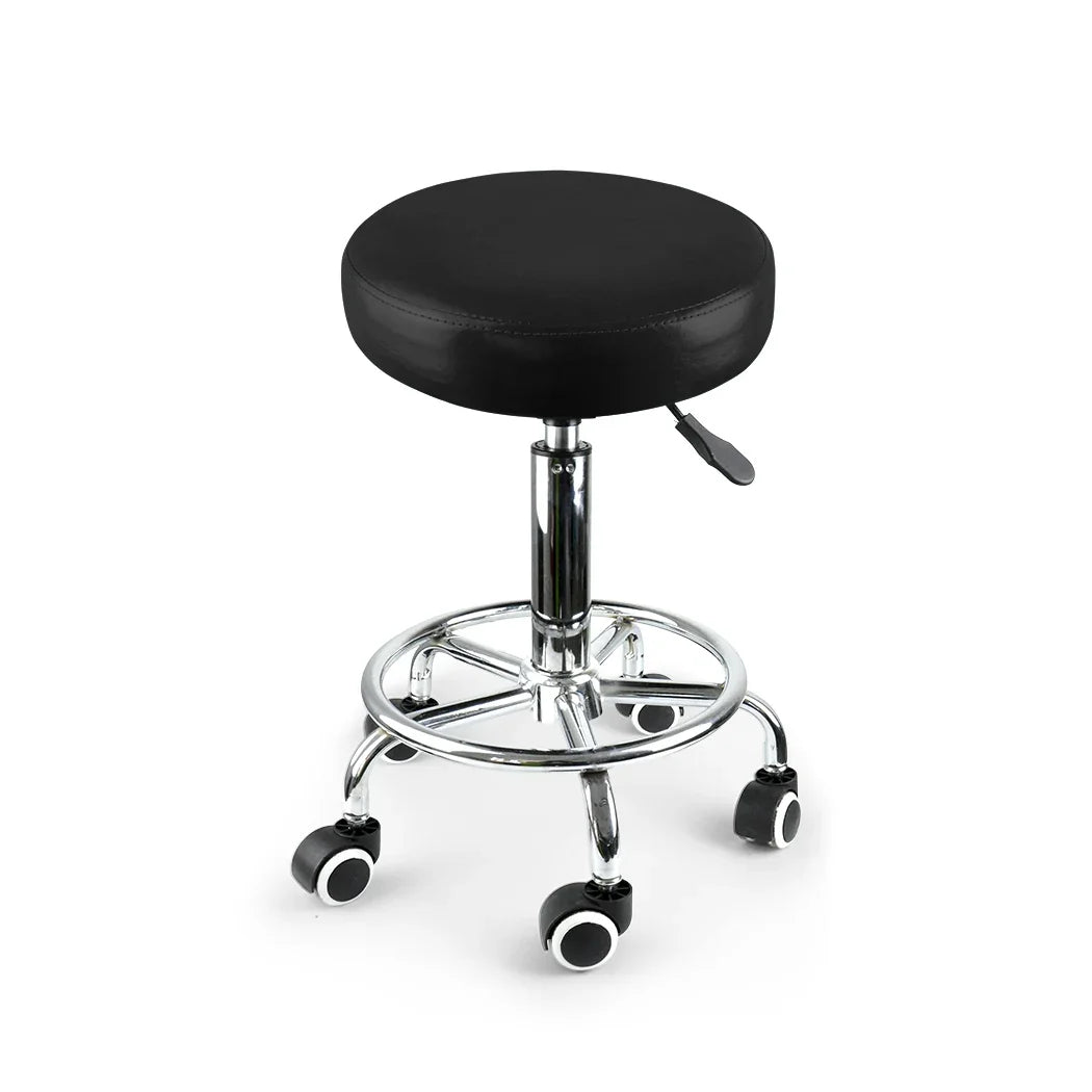 Levede Salon Stool Swivel Bar Stools Black-2025742033670508545