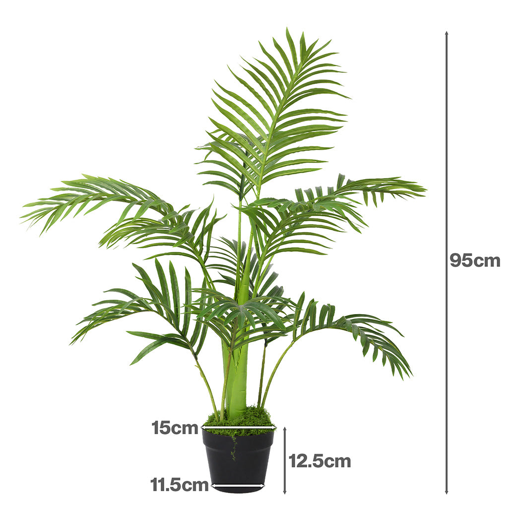 Lambu Artificial Oak Tree Lifelike Fake Leaves Artificial Plants Indoors 95cm-2050056792532193282