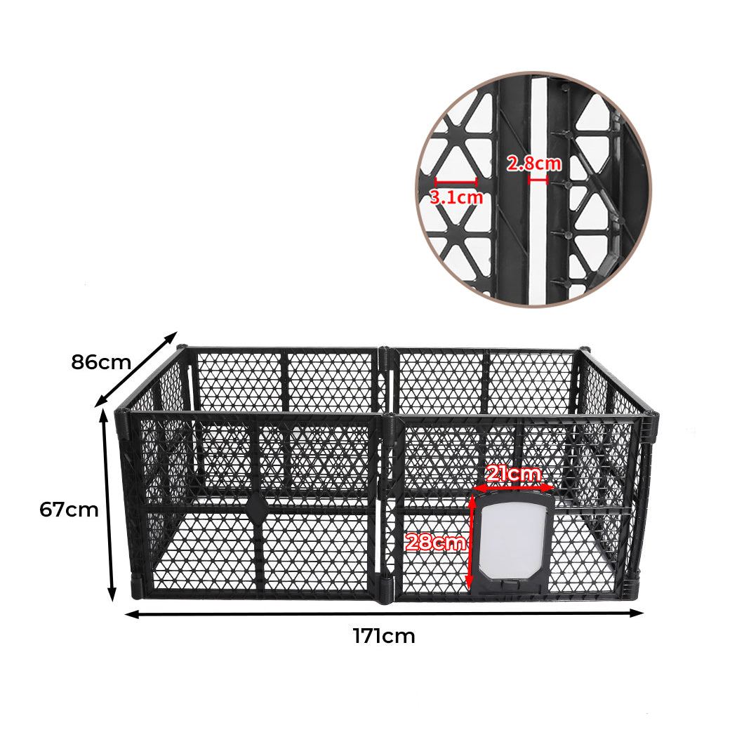 PaWz Pet Playpen Folding Dog Plastic M Medium-2029387226294652930