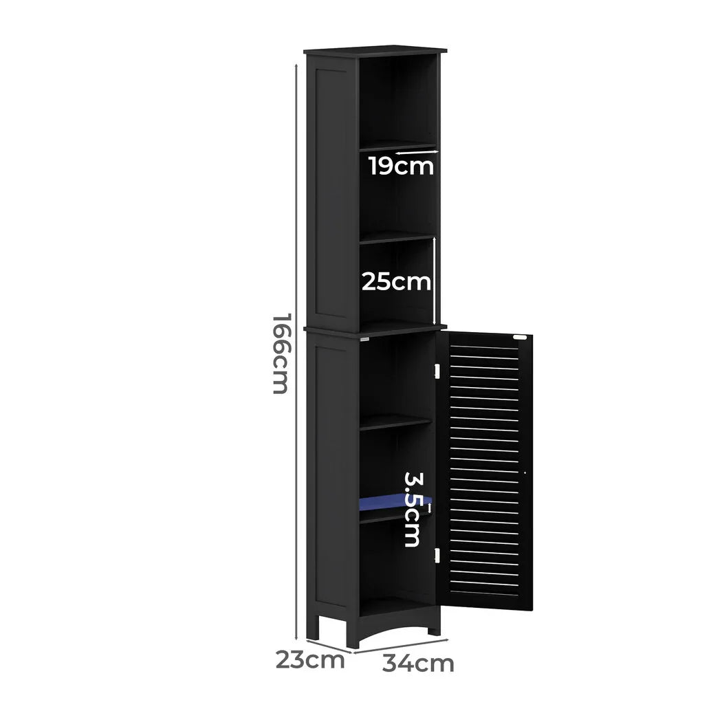 Levede Tall Bathroom Cabinet Storage 166cm Tallboy Cupboard Adjustable Shelf-2050056757920796674