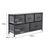 Levede Chest of 5 Drawers Storage Cabinet Dark Grey-2006733262080315394