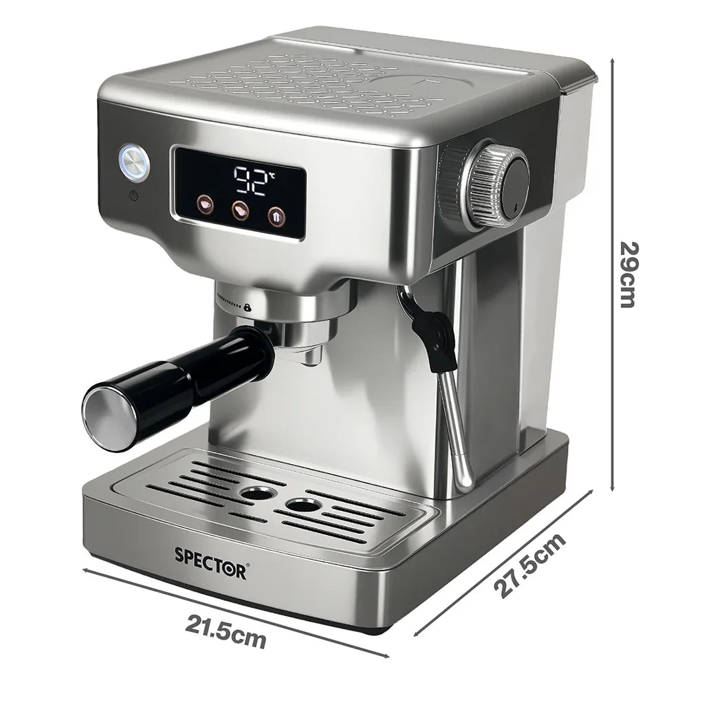 Spector 20 Bar Espresso Coffee Machine Maker Milk Frother Cappuccino Latte Cafe-2050056761360125954