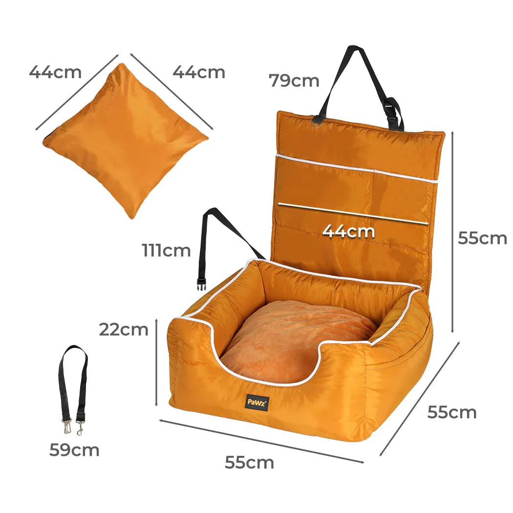 PaWz Pet Car Seat Travel Safety Carrier Orange-2018816732663255042