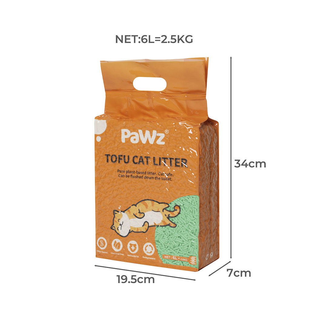 PaWz 2.5kg Tofu Cat Litter Clumping Green Tea x2-1894516743536250882