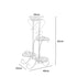 Levede Plant Stand Outdoor Indoor Metal White-2006732928452792322