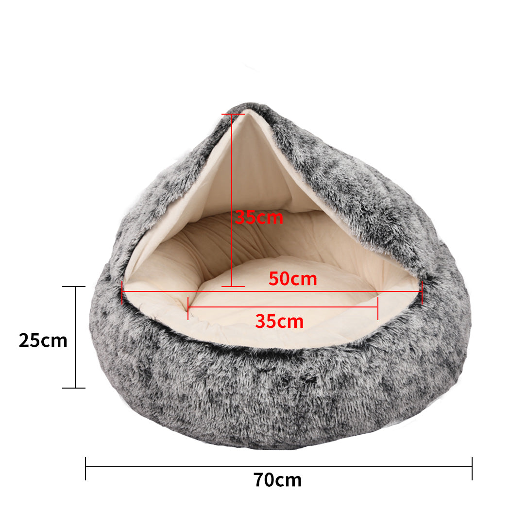 PaWz Pet Dog Calming Bed Warm Soft Plush M Medium-1886651040095408130
