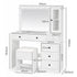 Levede Dressing Table Vanity Desk with LED Mirror 5 Drawers Charging White-2100035036114980866