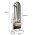 Yezi 165CM Movable Arch Full Length Mirror-2065254435407400962