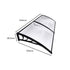 Mountview Window Door Awning Outdoor 1M X 2.4M Transparent 1x2.4M-2006733104311570434