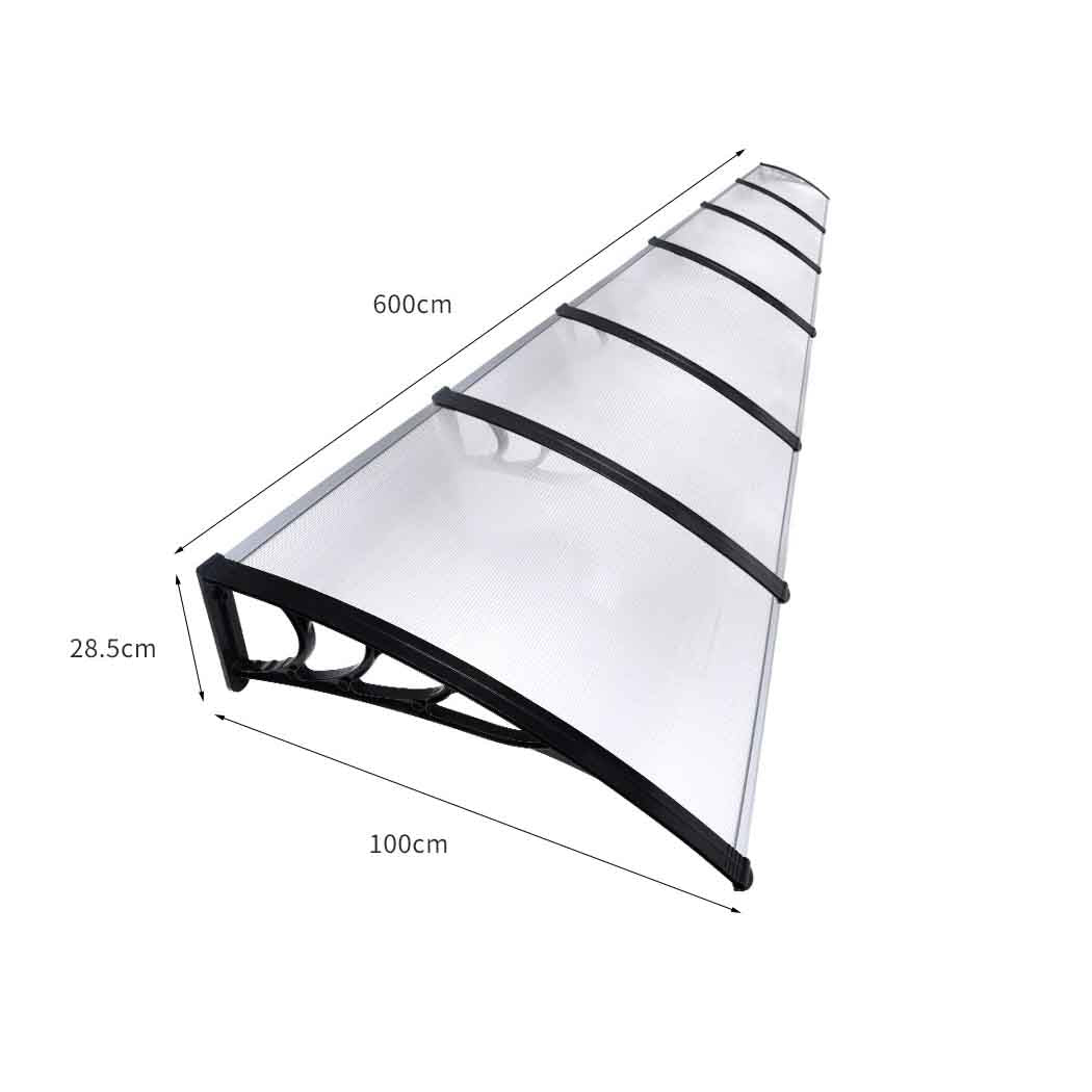 Mountview Window Door Awning Outdoor 1M X 6M Transparent 1x6M-1864184444479475714