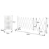 Garden Security Fence Gate Expandable White-2029387279511982082