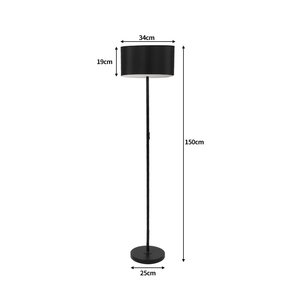 EMITTO Modern LED Floor Lamp Stand Reading Black-1910112853076086786