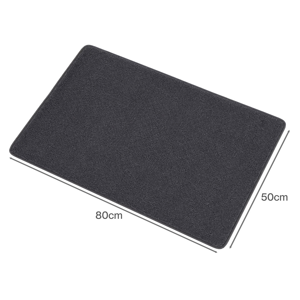 Marlow Door Mat Non Slip Absorbent Washable Pet Friendly for Entrance Grey-2109799592999194627