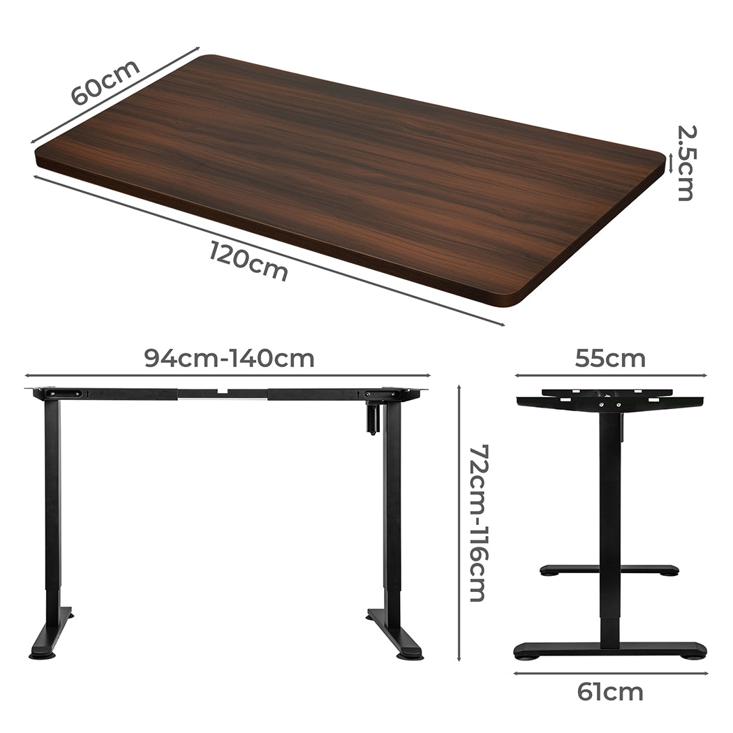 Levede Motorised Standing Desk Height 120cm Walnut 800x 1.5MM-1864183327632789506