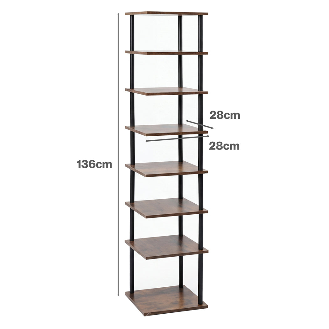 Levede Vertical Shoe Rack 8-Tier Space Saving Narrow Corner Organiser Storage-2050059010870218754