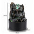 Spector Tabletop Water Fountain Resin LED Light 3 Flow Levels Waterfall Office-2061251862543339522