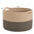 Levede Blanket Basket Large Cotton Rope Jute with Handles Foldable Home Yellow-2100035023964082178