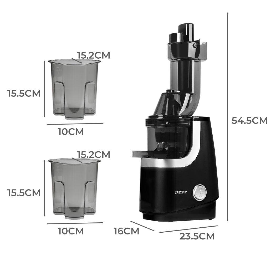 Spector Slow Juicer Cold Press Whole Black-1864184296349241346