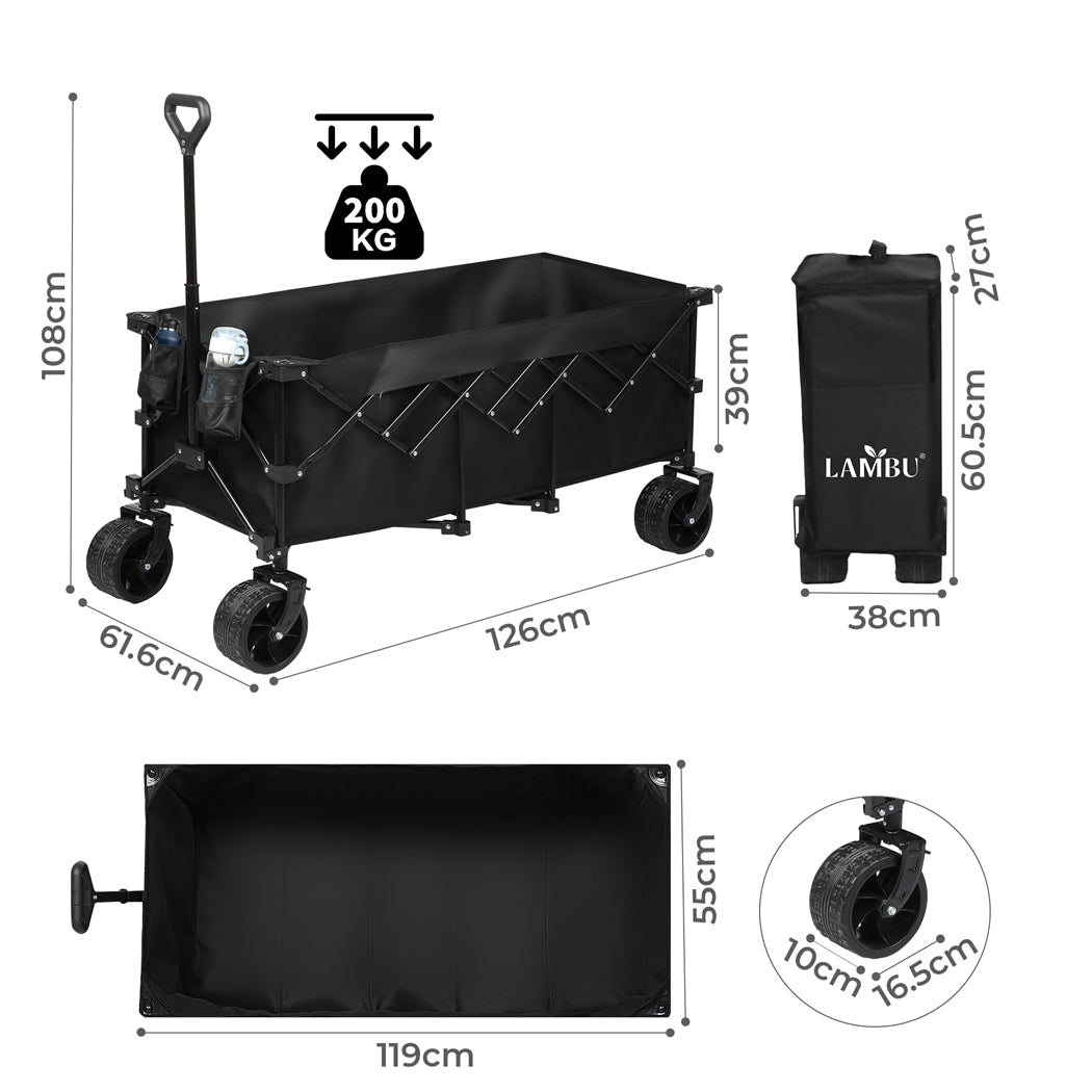 Lambu Folding Wagon Trolley Cart