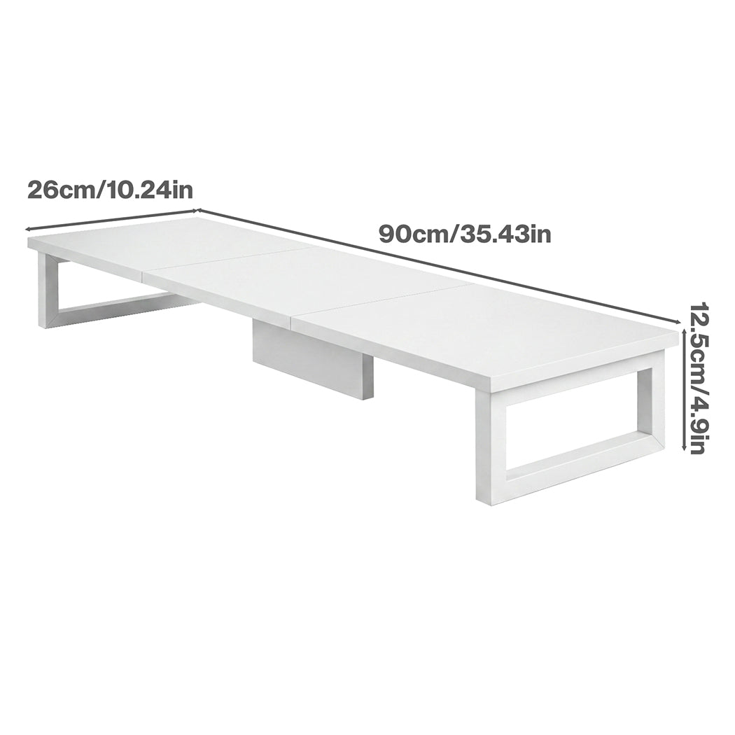 Levede Dual Monitor Stand Riser Desk Laptop Computer Organizer Laptop Shelf 90cm-2072893559849226242