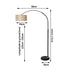 EMITTO Modern LED Floor Lamp Reading Grey-1864184390356176898
