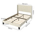 Levede Metal Wooden Bed Frame Queen Panel Plush Upholstered Mattress Platform-2050056770650509314