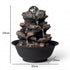 Spector Tabletop Water Fountain Indoor water fountain LED Resin Brown Black-2100034948131065858