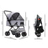 PaWz Pet Stroller Pram Dog Carrier Trailer Grey-2006733031943049218