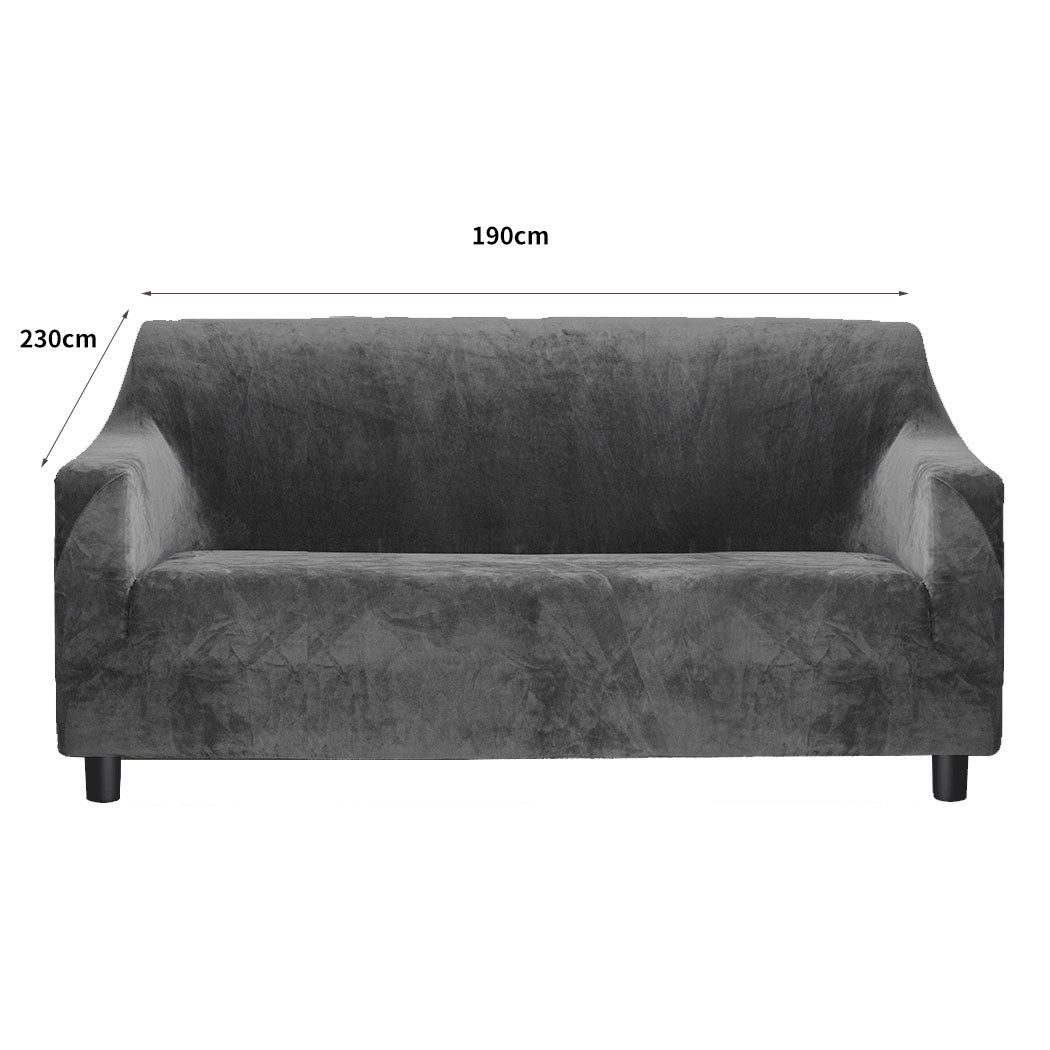 Marlow Sofa Covers 3 Seater High Stretch Grey-1910112338351099906