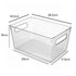 Toque Clear Plastic Storage Bins 6PCS Pantry Fridge Organizer Boxes Handles-2061251865114447874